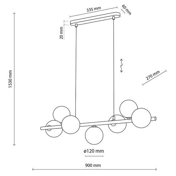 Люстра TK Lighting ESTERA BROWN 7 4506 4506 фото