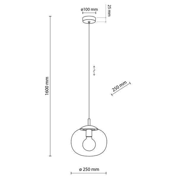 Подвесной светильник TK Lighting VIBE TOPAZ 1 250 4676 4676 фото